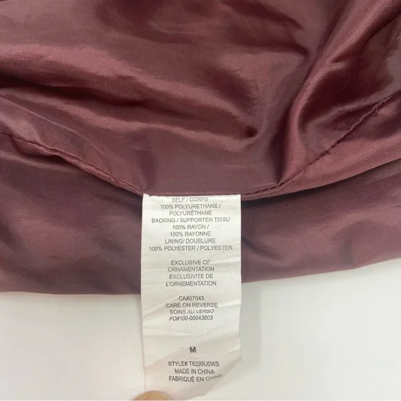 Vegan Leather Maroon Skirt - Picture 4 of 4